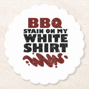 BBQ Stain on my White  Paper Coaster