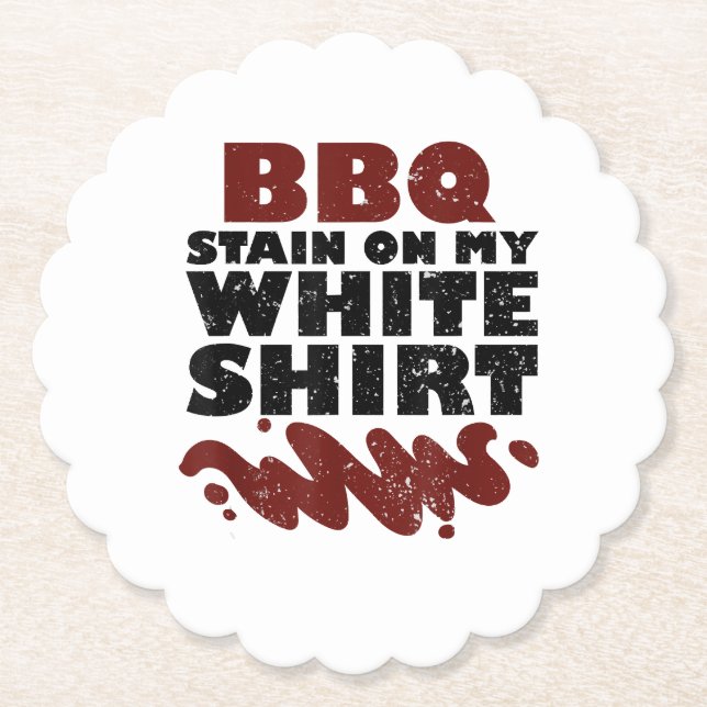 BBQ Stain on my White  Paper Coaster (Front)