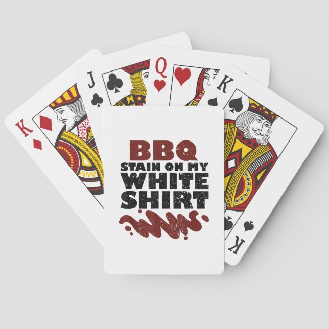 BBQ Stain on my White  Playing Cards (Back)