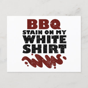 BBQ Stain on my White Postcard
