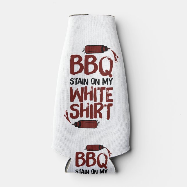 BBQ Stain on my White Premium  Bottle Cooler (Front)
