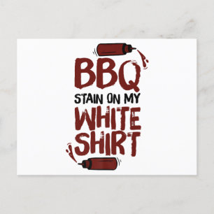 BBQ Stain on my White Premium  Holiday Postcard
