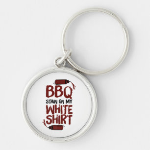 BBQ Stain on my White Premium Key Ring