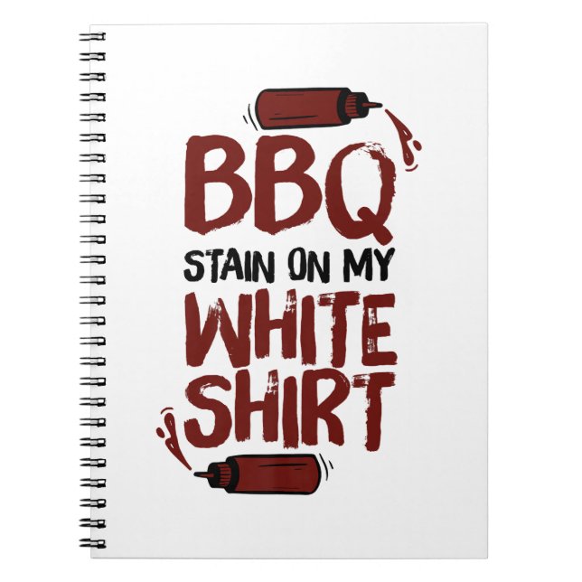 BBQ Stain on my White Premium  Notebook (Front)