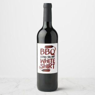 BBQ Stain on my White Premium  Wine Label