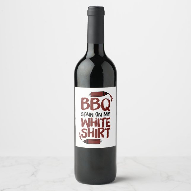 BBQ Stain on my White Premium  Wine Label (Front)