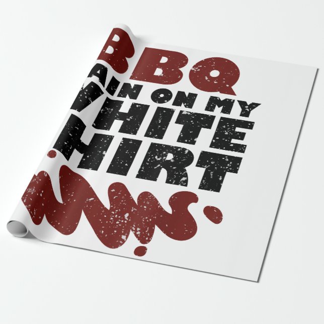 BBQ Stain on my White  Wrapping Paper (Unrolled)
