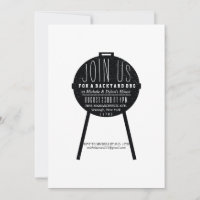 BBQ Text With Red Chequered Blanket Theme Invitati