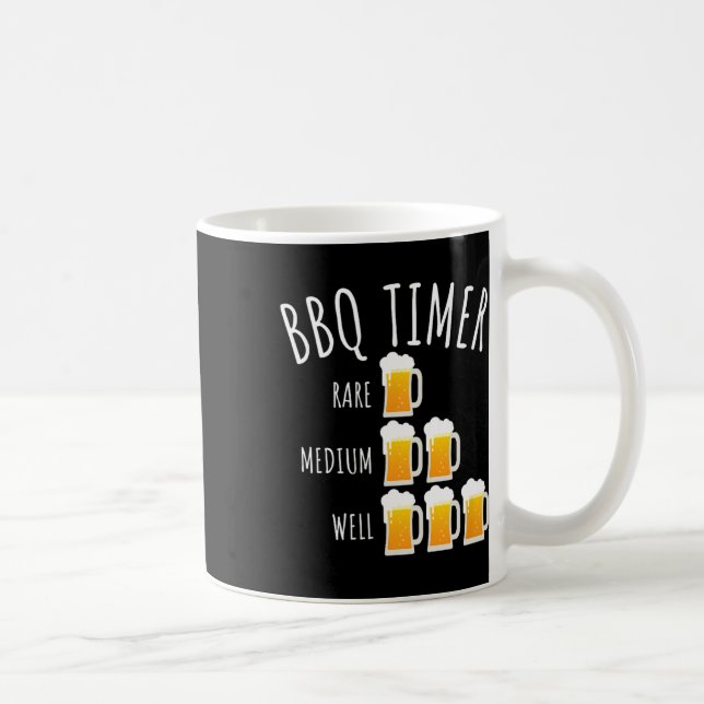Bbq Timer Beer Drinking Funny Grilling  Coffee Mug (Right)