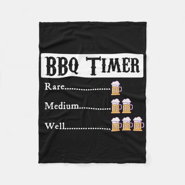 Bbq Timer Byrbecue  Fleece Blanket (Front)