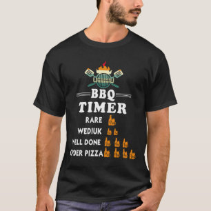 Bbq Timer Flag Funny Barbecue Grill 4th  T-Shirt