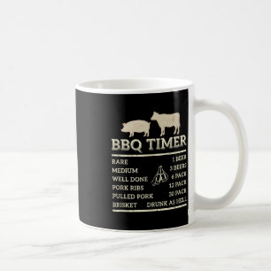 Bbq timer for dad father's day birthday party fun coffee mug