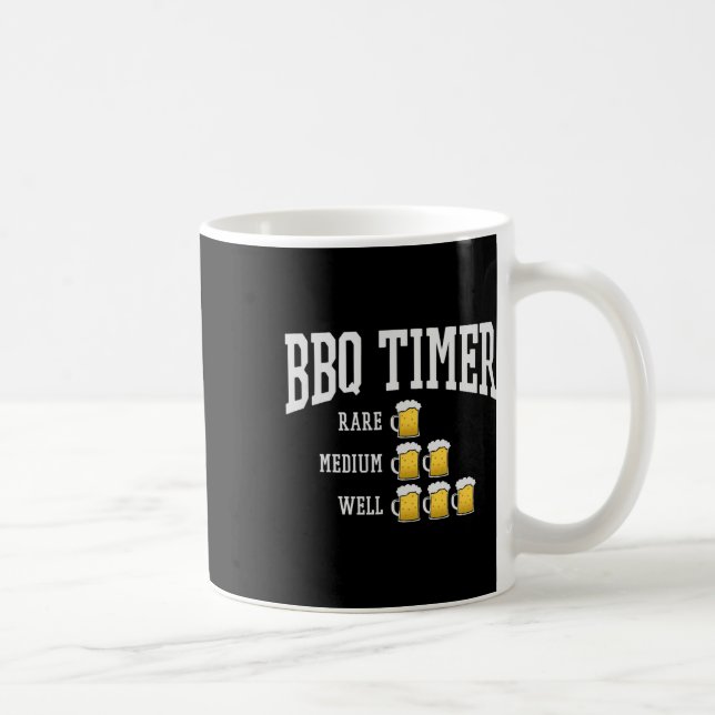 Bbq Timer Funny Grill Chef Grilling Cooking Beer L Coffee Mug (Right)