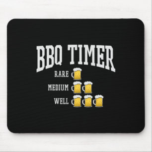 Bbq Timer Funny Grill Chef Grilling Cooking Beer L Mouse Pad