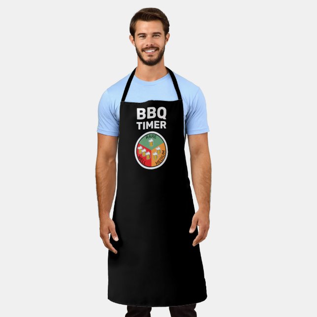 BBQ Timer Rare Medium Well Apron (Worn)