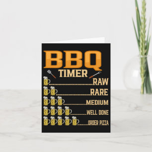 Bbq Timer Raw Rare Medium Well Done Grill Lovers Card