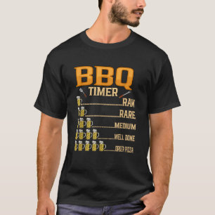 BBQ Timer Raw Rare Medium Well Done Grill Lovers T-Shirt