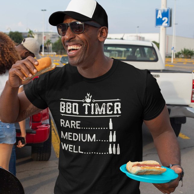 BBQ Timer T-Shirt (funny barbecue beer shirt)