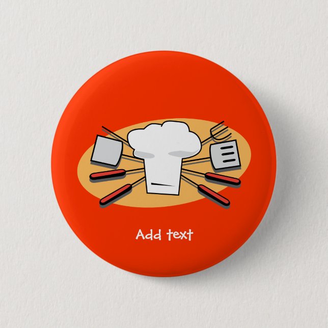 BBQ today pinback button template (Front)