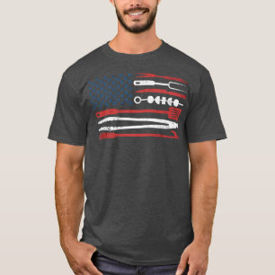 BBQ Tools American Flag USA Barbecue Meat Grill Fu T-Shirt