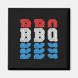 Bbq Us Flag Barbecue Grilling Fathers Day Memorial Magnet