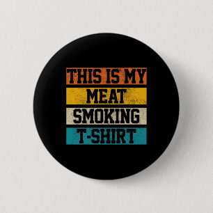 Bbq Vintage Grillmaster Chef Gift This Is My Meat  6 Cm Round Badge