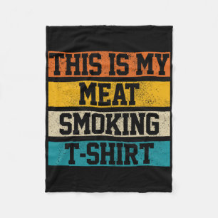 Bbq Vintage Grillmaster Chef Gift This Is My Meat Fleece Blanket