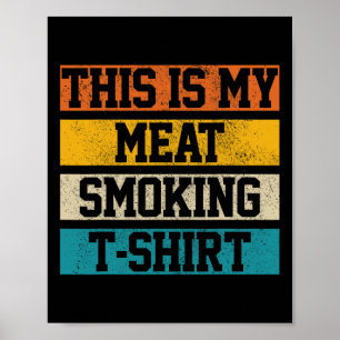 Bbq Vintage Grillmaster Chef Gift This Is My Meat Poster