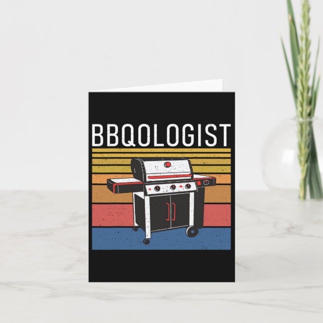Bbqologist Grill Byrbecue Funny Grilling  Card (Front)