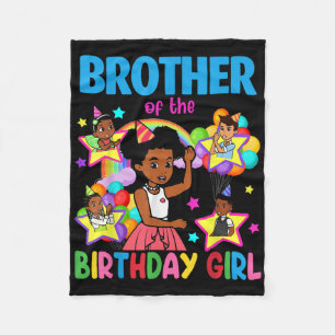 Bbrother Of Birthday Girl Gracie Birthday Dolls Gi Fleece Blanket