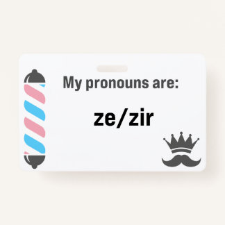 BBS Pronouns Zi/Zir ID Badge
