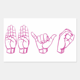 BBYO ASL RECTANGULAR STICKER