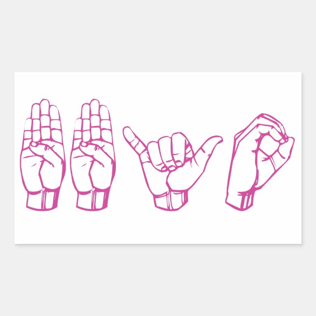 BBYO ASL RECTANGULAR STICKER (Front)