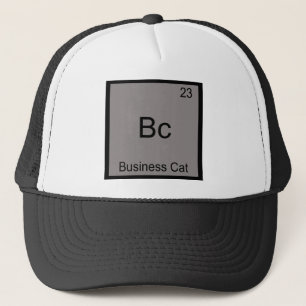Bc - Business Cat Funny Chemistry Element Symbol Trucker Hat