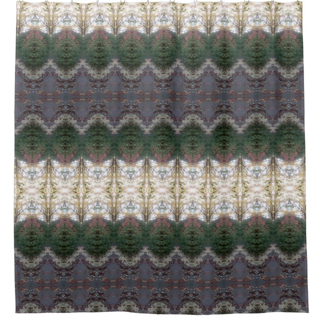 BC Fall Trees Ikat 9 Shower Curtain (Front)