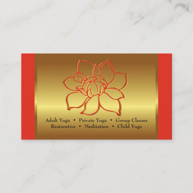 BC for Yoga Instructor or beauty studio Business Card (Front)