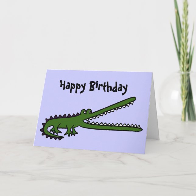 BC- Funny Crocodile Birthday Card (Front)