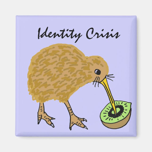 BC- Funny kiwi Bird and Fruit Magnet (Front)