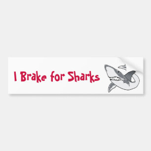 BC-I Brake for Sharks Bumper Sticker