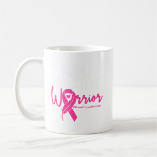 BC Triple Negative Warrior Pink Ribbon Breast Canc Coffee Mug
