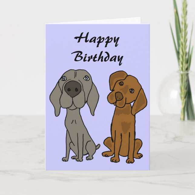 BC- Weimaraner and Pointer Birthday Cards (Front)