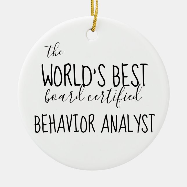 BCBA, Behaviour Analyst, BCBA gifts, ABA Ceramic Ornament (Front)