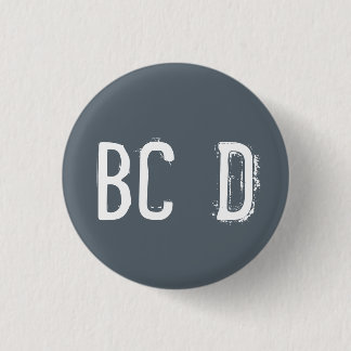 'BCD' Alphabet Collectable (#4) 3 Cm Round Badge