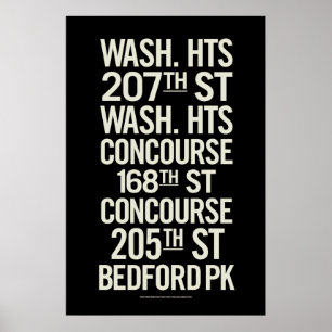 BCL Vintage Subway Signs Posters