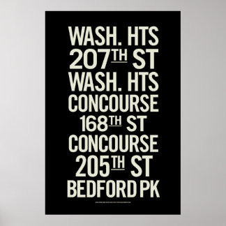 BCL Vintage Subway Signs Posters