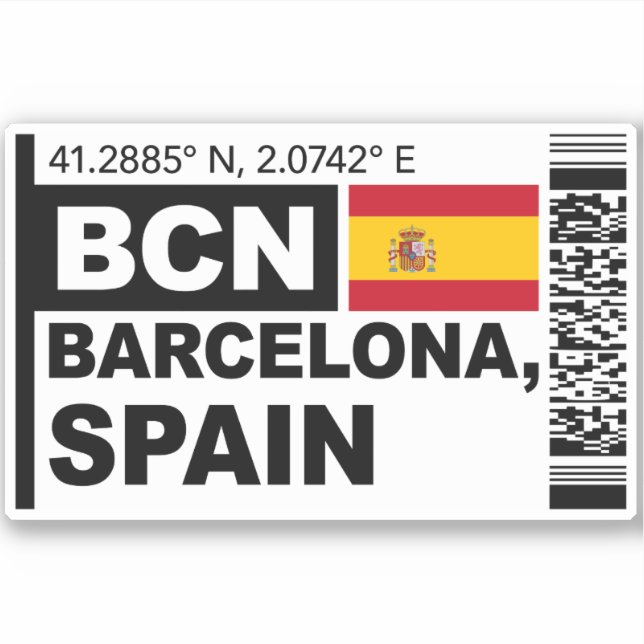 BCN Barcelona Boarding Pass - Spain Travel  (Front)
