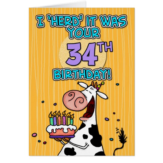 bd cow - 34 card