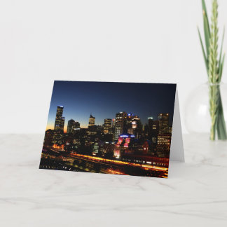 [ BD ] Melbourne cityscape by night Card