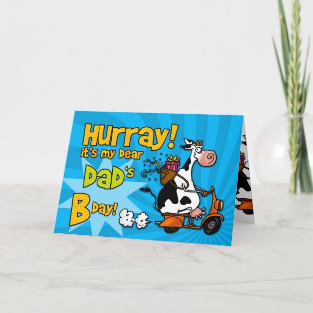 bd scooter cow - dad card (Front)