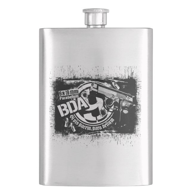 BDA 9 Hip Flask Classic Flask (Front)